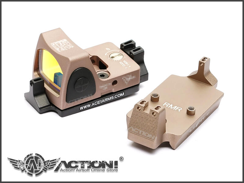 【Action!】售完）Ace1Arms - RMR微型內紅點(沙色)+手槍專用鏡座《超值套裝組》
