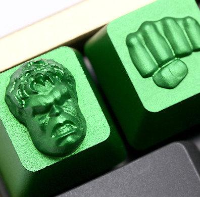 ★訂製★機械鍵盤 個性鍵帽 金屬鋁合金 綠巨人浩克 憤怒之拳 