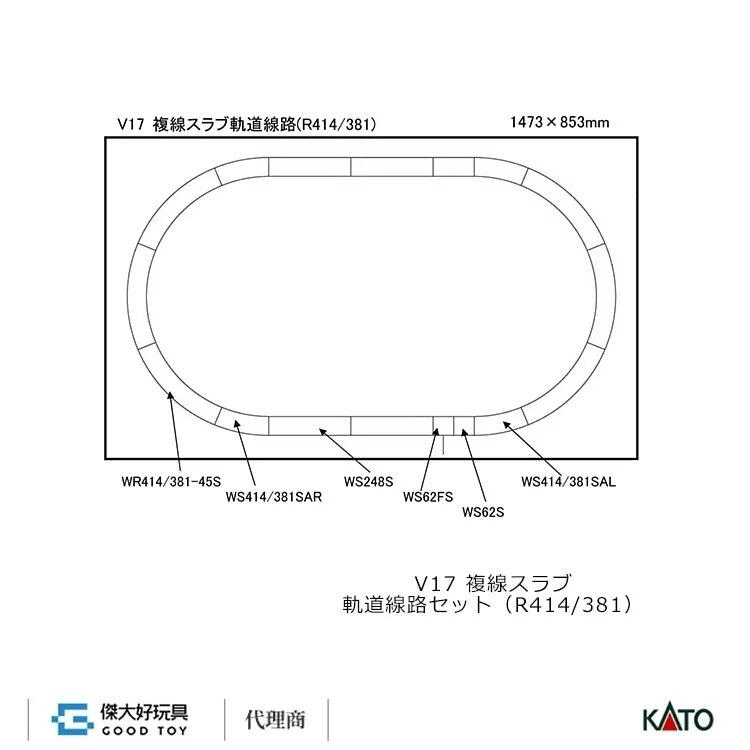 KATO 20-877 軌道組V17 複線版式軌道線路組| 露天市集| 全台最大
