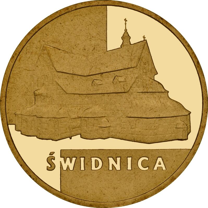 【幣】Poland  波蘭2007年發行 古蹟系列---西維德尼察古城  2zl 紀念幣