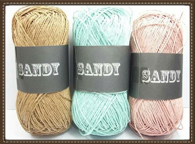 仙蒂和紙線(紙繩)SANDY，可水輕洗不退色，有15種顏色【適合鉤帽子、包包、袋子杯墊】