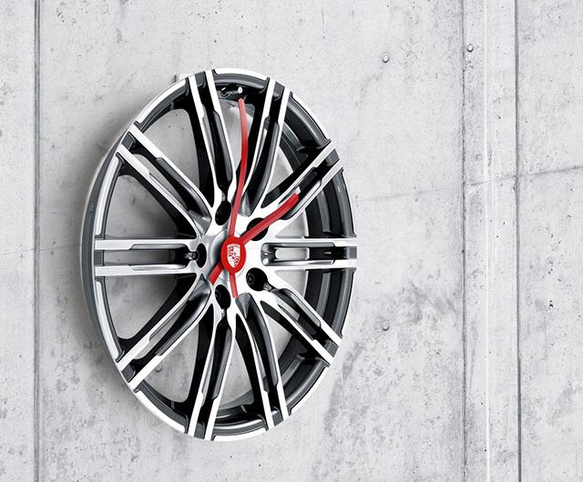 [破雪達人] Porsche 保時捷 原廠 911 turbo 輪框 掛鐘 時鐘