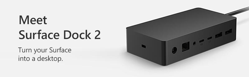 可刷卡分期! 最新微軟Microsoft Surface Dock 2二代智慧型擴充底座支援