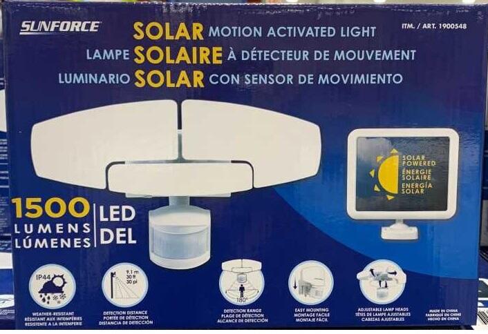 SUNFORCE LED太陽能感應燈 1500流明