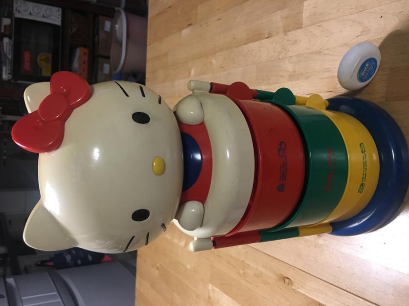 【米倉】 （已售出）二手老件道具收藏復古玩具公仔 「日本三麗鷗SANRIO」hello kitty 凱蒂貓塑膠置物盒