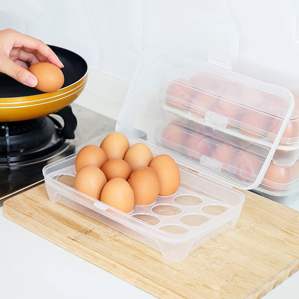 【賣完下架】A4303 15格雞蛋盒/透明收納盒/冰箱食品盒裝收納盒/雞蛋保鮮盒/廚房用品/贈品禮品