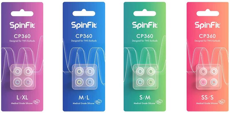 ｜SpinFit CP360｜L+XL 矽膠 耳套 耳塞 真無線 藍牙 短管 入耳 耳機 一卡 混裝 兩對 4顆｜加煒