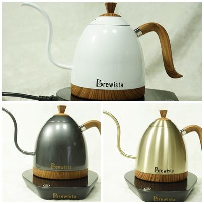 【莫瑞絲 】Brewista 定溫手沖壺（一年保固）～珍珠白、玫瑰金、亮粉黑（限量）