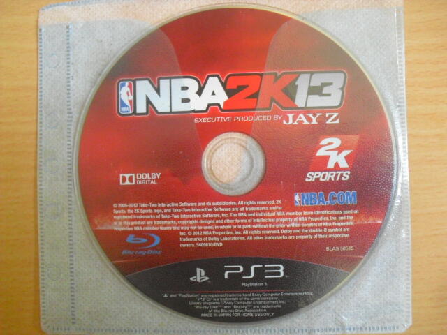 ※隨緣※已絕版 PS3：NBA 2K13．美國職業籃球㊣正版㊣不錯選擇/值得收藏/光碟正常/裸片包裝．一片裝 100 元