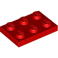 【小荳樂高】LEGO 紅色 2x3 薄片/薄板 Plate 3021 302121