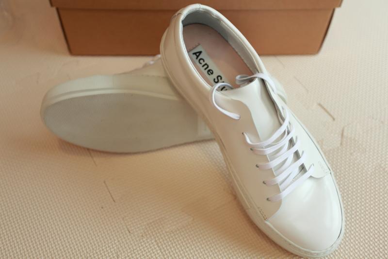 ACNE STUDIO Lace-up Sneaker 全新 白色亮皮 UK7/EU41 common projects