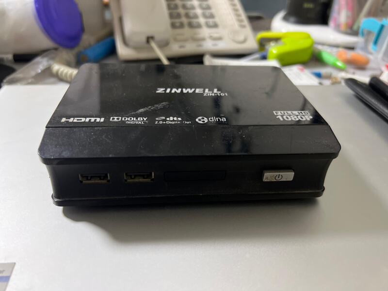 Zinwell ZIN-101 多媒體播放器 零件機 可讀取USB 含遙控器