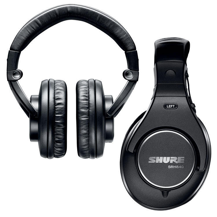 志達電子 SRH840 美國 SHURE 耳罩式 監聽耳機 (富銘公司貨) 門市開放試聽!