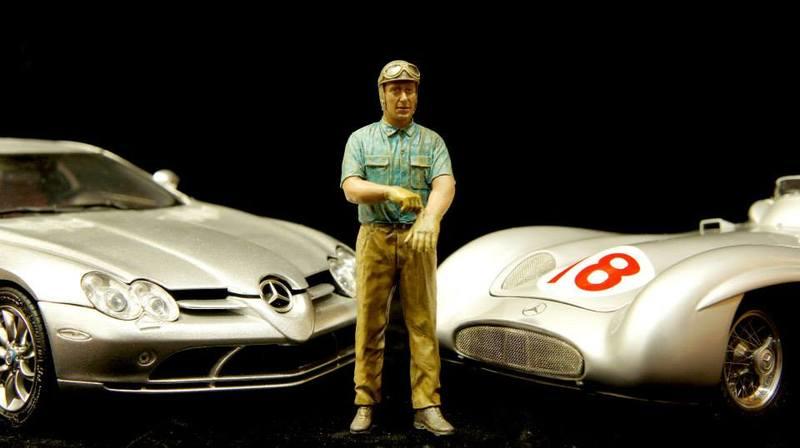1/18 Juan Manuel Fangio F1 Mercedes賓士 手工塗裝公仔 人型