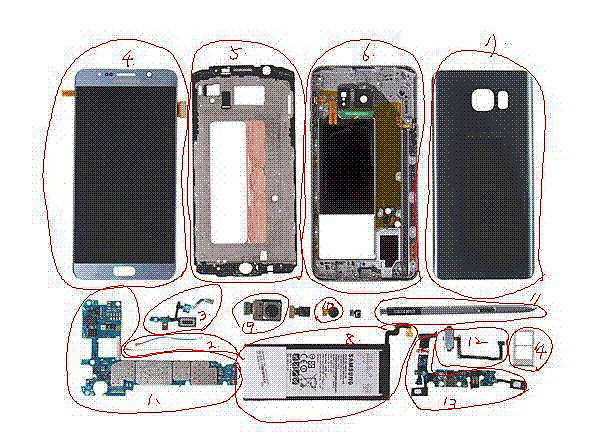 8.電池 三星Samsung Galaxy Note 5 n9200換原廠電池 耗電 無法充電 電池膨脹 行動學習 高雄 鳳山 