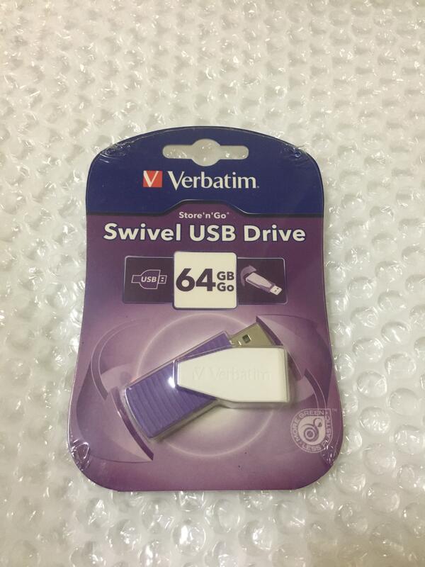 Verbatim 威寶 64GB Swivel旋轉碟 紫色