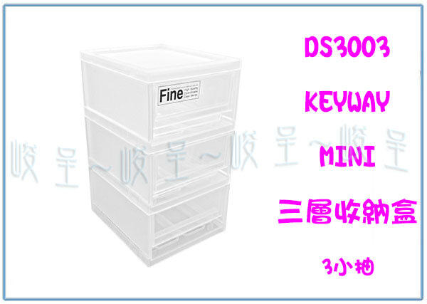 『峻 呈』(全台滿千免運 不含偏遠 可議價) 聯府 DS3003 MINI三層收納盒(S)-3小抽 飾品 小物 雜物