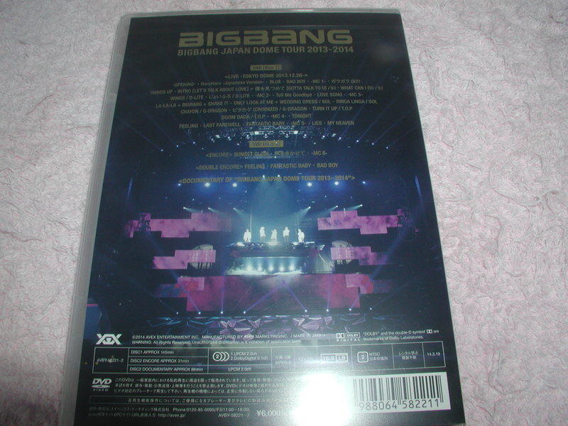 DVD 2013~2014 BIGBANG JAPAN DOME TOUR 巨蛋演唱會DVD2枚組日本製原版