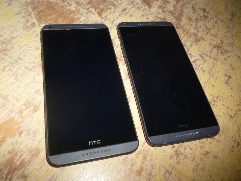 HTC-D816-5.5吋4G手機兩支300元-不開機