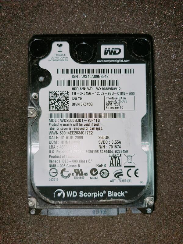 HITACHI  Seagate WD 黑標black 250GB-1TB HDD 