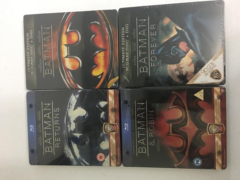 全新未拆 舊版蝙蝠俠四部曲BD 藍光鐵盒(華納90週年藍光限量鐵盒版)