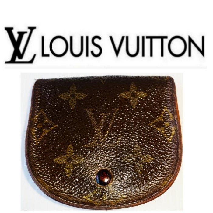 LOUIS VUITTON 半圓形 馬鞍三層 零錢包 LV 馬鞍型 號M61970 錢包$329 1元起標 二手真品