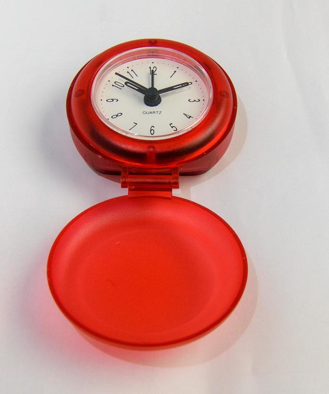 099【私人寄賣】全新 紅色指針式旅行鬧鐘