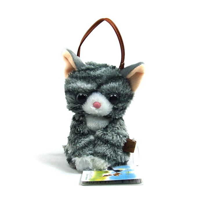灰斑紋波斯貓零錢包，精緻絨毛貓的時尚流行小提袋，在貓背後的尾巴有拉鍊設計可置入零錢或紙鈔
