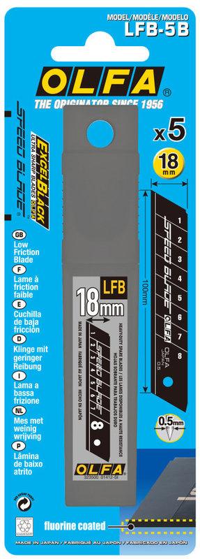 OLFA LFB-5B型塗氟快速切割大型美工刀片(5片裝)