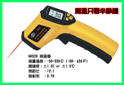【露天A店】GM320 紅外線溫度計(-50℃~380℃)/紅外線測溫槍 溫度槍 雷射測溫槍 測溫儀 數位  電子溫度計