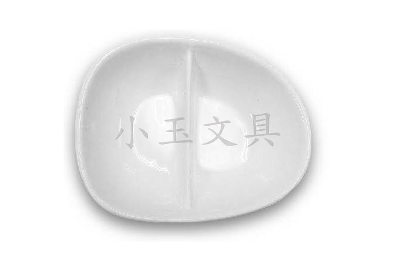 <<小玉文具批發>>中華 蛋型兩格碟~陶瓷材質，好清洗不殘色