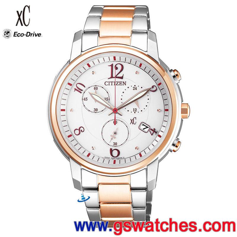 【金響鐘錶】全新CITIZEN星辰錶 FB1435-57A,xC 光動能,計時碼錶,時尚女錶,日期顯示,藍寶石,公司貨