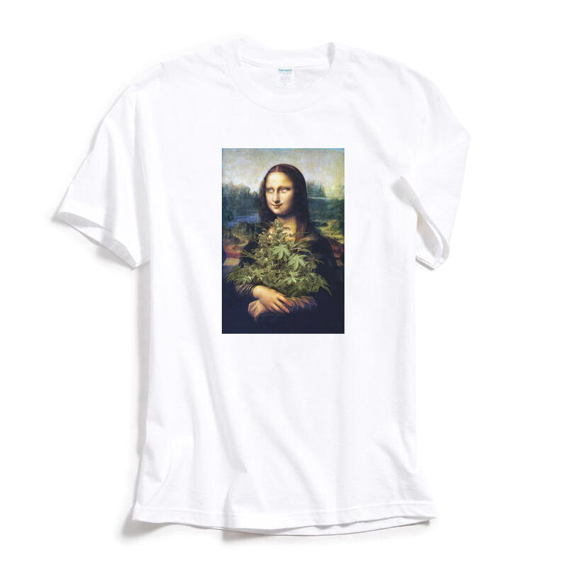 Mona Lisa Weed 短袖T恤 4色 歐美潮牌 麻葉 蒙娜麗莎油畫 印花潮T