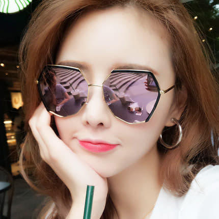 🔥現貨發出🔥偏光款 偏光現貨人氣爆款多邊切角韓國復古個性太陽眼鏡 雙色太陽眼鏡 百搭 抗UV400 附眼鏡盒+眼鏡布