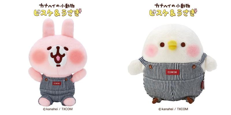【懶熊部屋】Kanahei 日本正版 卡娜赫拉 兔兔 Usagi P助 Piske EDWIN 聯名 吊帶褲 玩偶 娃娃