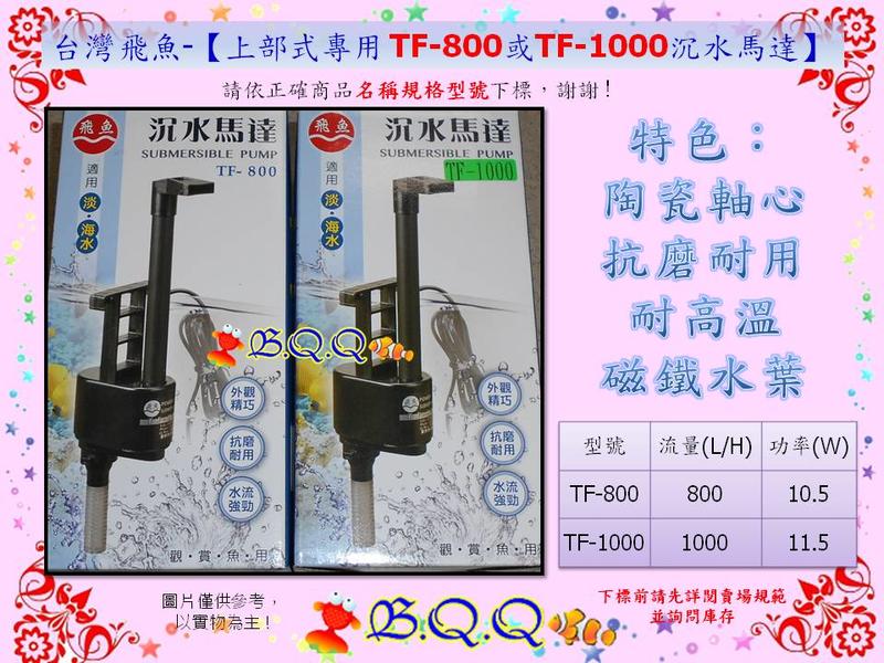 [B.Q.Q小舖]台灣飛魚-【上部式專用 TF-800沉水馬達】(1.5呎~2呎缸 適用)如左圖