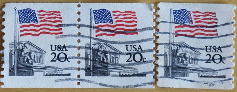 美國舊票-國旗與最高法院 (單張出售)