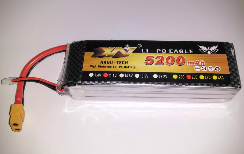 [菜鳥飛行DIY]3S 11.1V 25C 5200mAh  XT60 鷹王XN 航模電池 電池 F450 F550