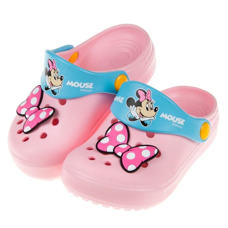 童鞋(15~20公分)Disney迪士尼米妮復古蝴蝶結粉色兒童布希鞋D9S348G