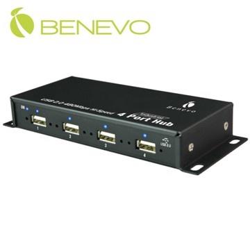 【proud-3c】含稅附發票 BENEVO工業級 4埠USB2.0集線器(附2A變壓器) (BUH234)