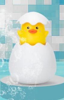 全新黃色小鴨浴室漂浮噴水蛋噴水 小鴨子 玩具 灑水蛋兒童戲水 浴室洗澡