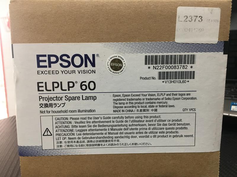 EPSON原廠投影機燈泡ELPLP60  適用機型EB-95/EB-900/EB-905/EB-420/EB-425W