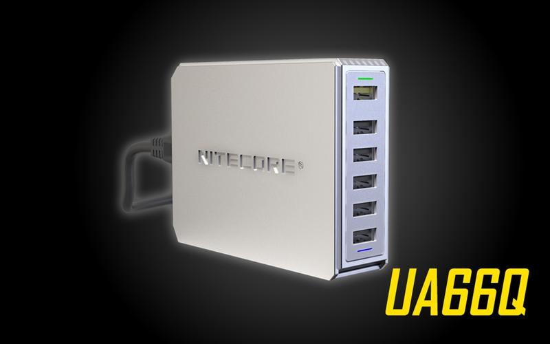虹華數位 ㊣ NITECORE UA66Q 10A 68W 6孔 QC3.0 大電流 USB 手機充電器 旅充 充電頭