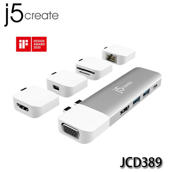 【MR3C】含稅附發票 j5 create JCD389 USB-C 11合1 磁吸式 擴充基座套件組
