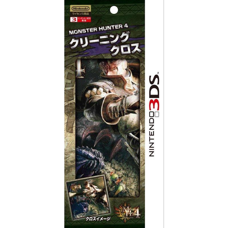 ☆電玩遊戲王☆Nintendo 3DS 任天堂 N3DSLL 3DSXL 魔物獵人4 圖樣主機擦拭布  MH4 日本原裝進口