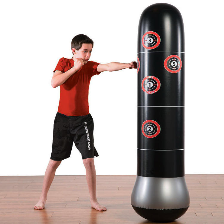 外銷款耐磨耐打出氣神器減壓健身成人兒童充氣拳擊柱不倒翁沙袋發洩玩具加厚1.6米高沙包