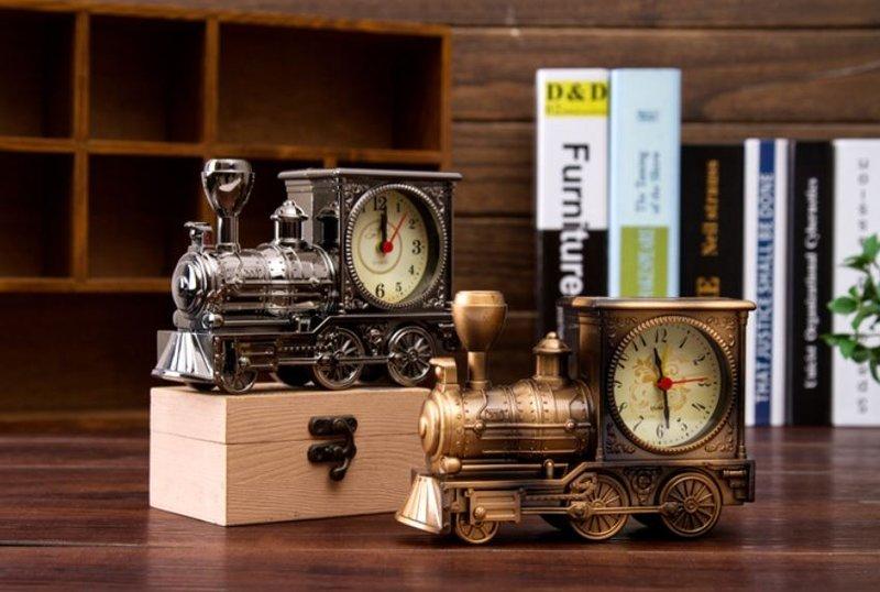 『肥仔小窩』歐風 仿古 復古 擺飾 做舊 車頭 火車頭 模型 鬧鐘 小鬧鐘 時鐘 節慶 禮品