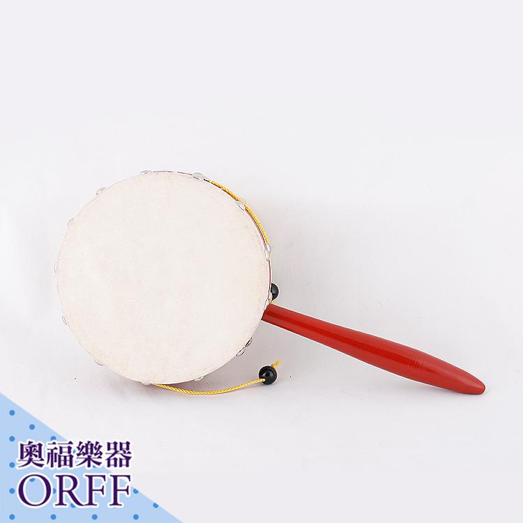 小叮噹的店-ORFF 奧福樂器 6吋紅色波浪鼓 RBL15 兒童樂器 節奏樂器 打擊樂器