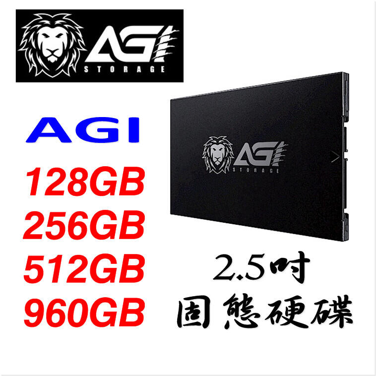 AGI 960GB 240G 256GB 512GB 固態硬碟 亞奇雷 2.5吋 960G SSD
