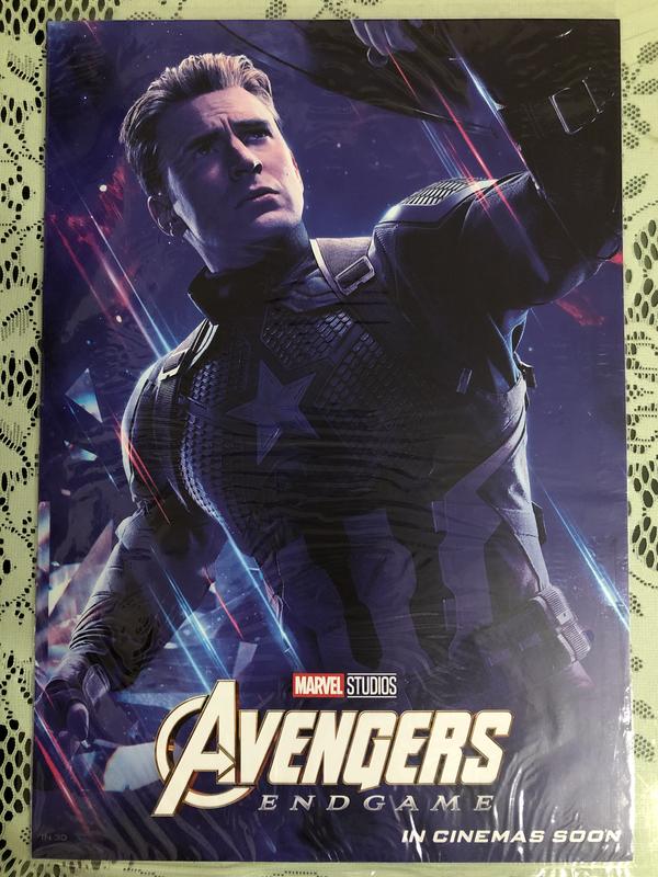 復仇者聯盟4 終局之戰 電影海報 美國隊長+鋼鐵人 威秀贈品 Avengers Endgame